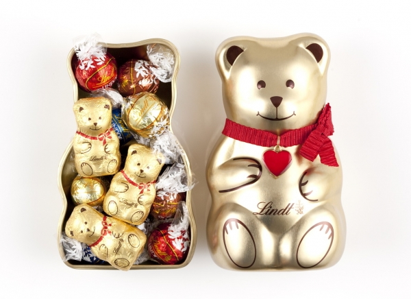 Lindt日本瑞士蓮 - 泰迪熊巧克力罐L