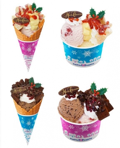 日本31冰淇淋 - 千層派耶誕聖代 / 黑森林耶誕聖代
