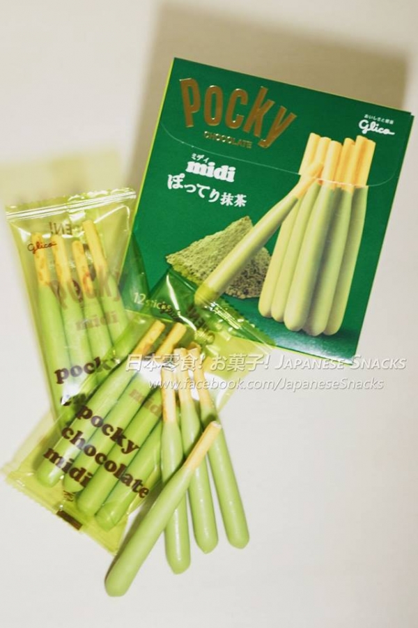 glico日本江崎格力高 - Pocky midi胖胖版抹茶百琪巧克力棒