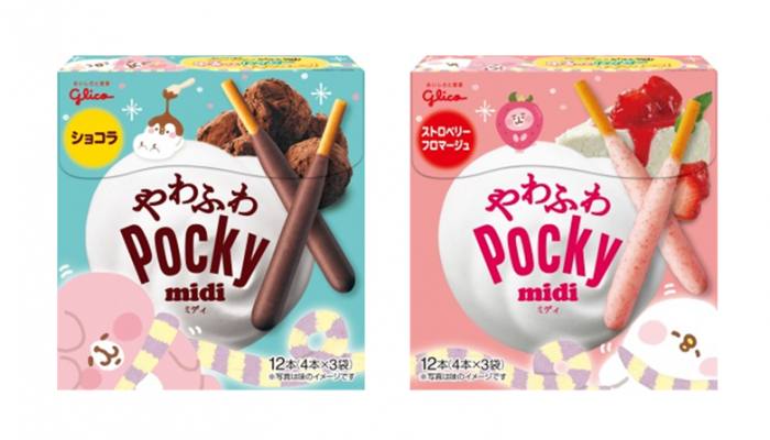 glico日本江崎格力高 - 卡娜赫拉的小動物Pocky midi柔軟胖胖版巧克力棒