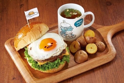 橫濱LUMINE VILLAGE VANGUARD DINER × gudetama - 蛋黃哥漢堡套餐
