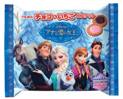 BOURBON日本北日本 - 冰雪奇緣巧克力與草莓餅乾