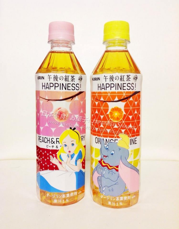 KIRIN日本麒麟 - 午後紅茶HAPPINESS系列迪士尼包裝柑桔鳳梨 / 水蜜桃覆盆子