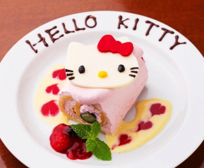 表參道之丘洋食宮下 - Kitty凱蒂貓瑞士蛋糕卷