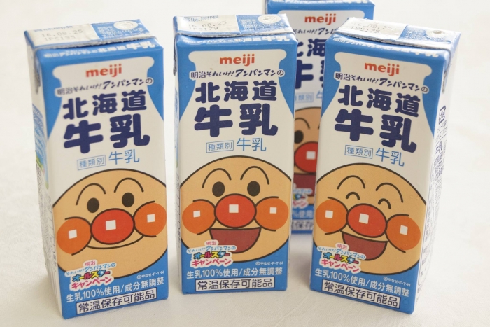 日本明治北海道牛乳 - 紅豆超人保久乳