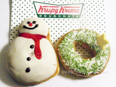 日本Krispy Kreme甜甜圈 - 聖誕節雪人莓果甜甜圈與雪人莓果甜甜圈