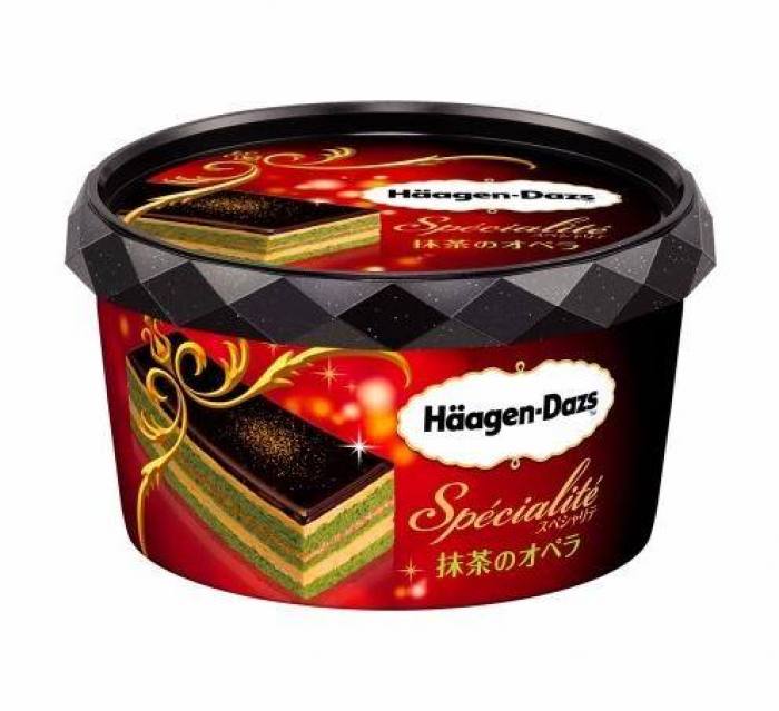 Häagen-Dazs日本哈根達斯冰淇淋 - 抹茶歐培拉歌劇院蛋糕冰淇淋迷你杯金箔特別版