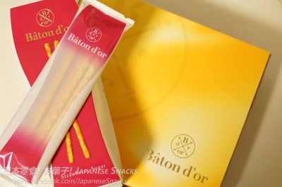 glico日本江崎格力高 - Bâton D'or黃金棍棒餅乾條草莓砂糖口味