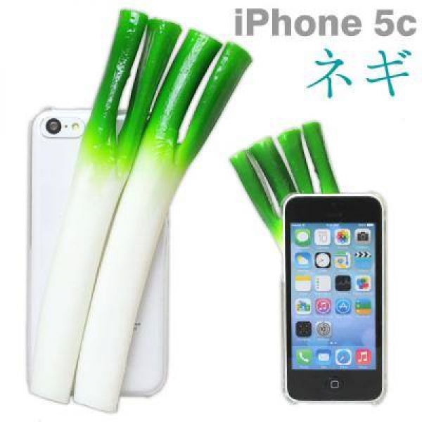 iPhone5c 青蔥食品模型趣味手機殼