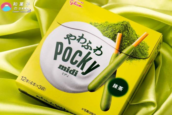 glico日本江崎格力高 - Pocky midi柔軟胖胖版抹茶巧克力棒