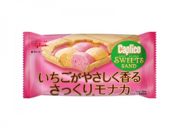 glico日本江崎格力高 - Caplico甜點夾心草莓和卡式達奶油