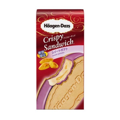 Häagen-Dazs日本哈根達斯 - 地瓜Crispy Sandwich酥脆三明治冰淇淋夾心餅乾