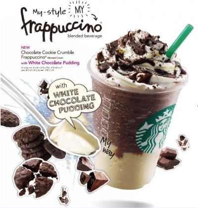 Starbucks Coffee日本星巴克咖啡 - 巧克力餅乾碎片白色巧克力布丁星冰樂