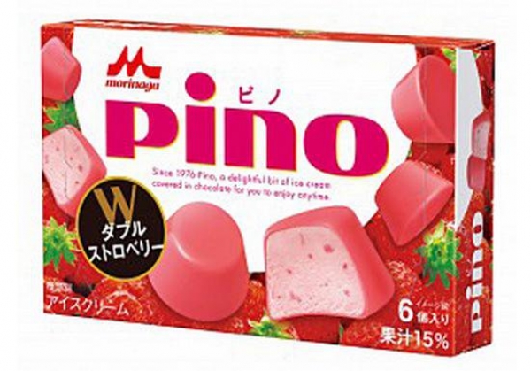 森永乳業 - pino雙倍草莓脆皮巧克力冰淇淋