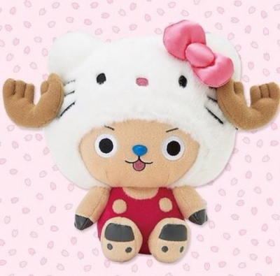 ONE PIECE航海王喬巴 x Hello Kitty凱蒂貓絨毛娃娃