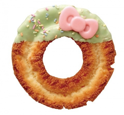 日本Mister Donut - Hello Kitty青蘋果歐菲香凱蒂貓甜甜圈
