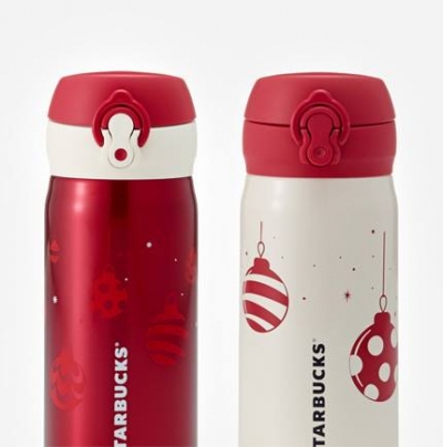Starbucks Coffee日本星巴克咖啡 - 節慶紅不鏽鋼隨身瓶 / 雪白不鏽鋼隨身瓶