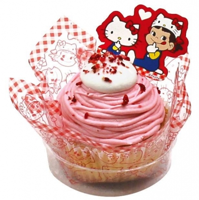 不二家 x Hello Kitty凱蒂貓 - 牛奶妹與凱蒂貓好朋友蒙布朗蛋糕