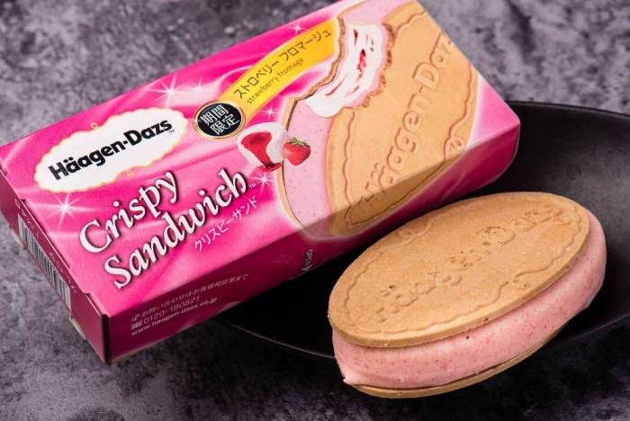 Häagen-Dazs日本哈根達斯 - 草莓棉花糖Crunchy Crunch香鬆酥脆冰淇淋雪糕