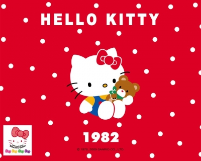 Hello Kitty凱蒂貓的可愛泰迪熊寶寶