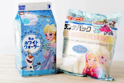 協同乳業 - 冰雪奇緣冬之雪水 / 山崎麵包 - 什錦水果鮮奶油午餐三明治