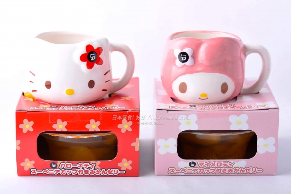 CircleKSunkus日本OK便利商店 - Hello Kitty凱蒂貓杯杯果凍組 / My Melody美樂蒂杯杯果凍組