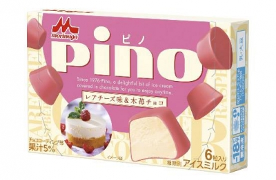 森永乳業 - pino免烤生乳酪與木苺脆皮巧克力冰淇淋