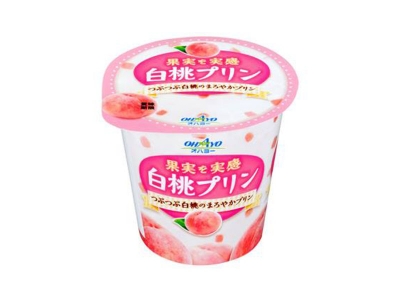 OHAYO乳業 - 果實實感白色水蜜桃布丁