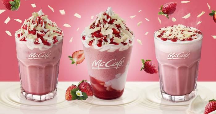 McDonald's日本麥當勞 - 白色巧克力草莓系列飲料