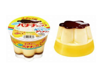 Glico乳業 - Pucchin Mix香蕉雙層綜合噗啾布丁