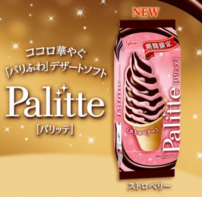 glico日本江崎格力高 - Palitte草莓霜淇淋