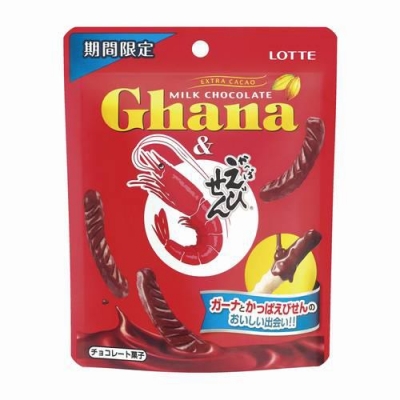 LOTTE日本樂天 - 迦納巧克力蝦味先