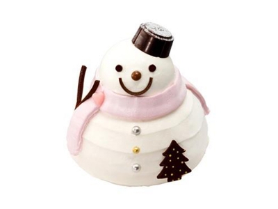 銀葡萄 - 白色乳酪雪人聖誕蛋糕