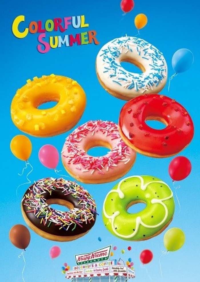 日本Krispy Kreme甜甜圈 - 夏日彩色甜甜圈