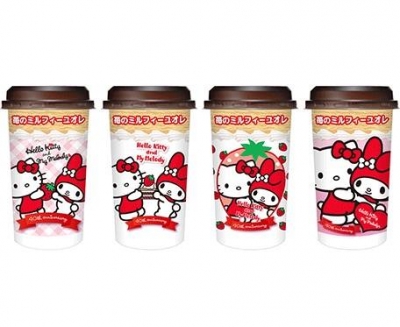 CircleKSunkus日本OK便利商店 - My Melody與Hello Kitty 40週年紀念草莓千層派歐蕾