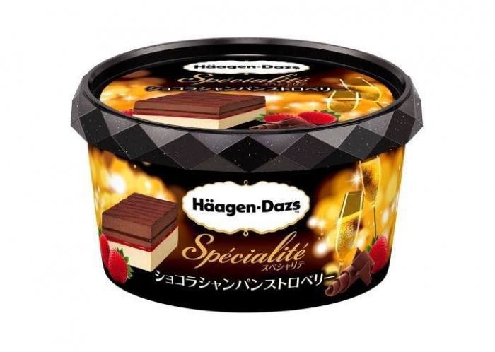 Häagen-Dazs日本哈根達斯 - 巧克力香檳草莓冰淇淋迷你杯